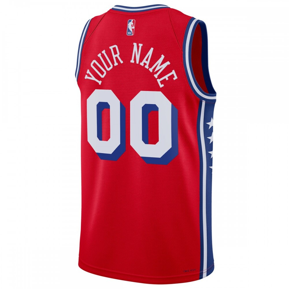 Philadelphia 76ers Jordan Brand Unisex 2022/23 Swingman Custom Jersey - Statement Edition - Red-Pro Kit Vault | Brand New 26/27 Sports Jerseys